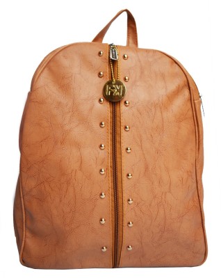 

Fashion Knockout Brown Leather Pithu Bag 4 L Backpack(Brown)