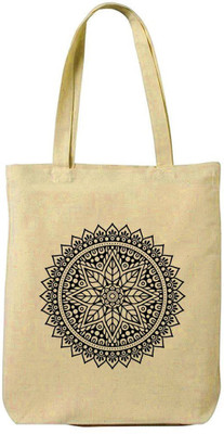 Hamee Black Mandala Multipurpose Bag(Beige, 15 L)
