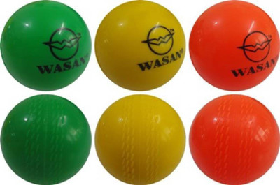 

Wasan Wind Ball - Cricket Rubber Ball(Pack of 3, Multicolor), Green;yellow;orange