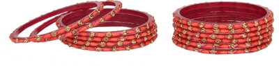 AFAST Glass Crystal Enamel Bangle Set(Pack of 12)
