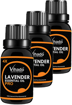 

VIHADO 100% pure and natural lavender oil 4X PRO (10 ML) (PACK OF 3)(10 ml)