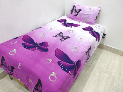 

SINGHS VILLAS DECOR 144 TC Polycotton Single Printed Bedsheet(Pack of 1, Multicolor)