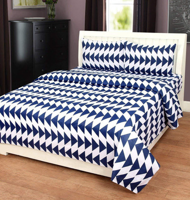 

SINGHS VILLAS DECOR 154 TC Polycotton Double Geometric Bedsheet(Pack of 1, Multicolor)