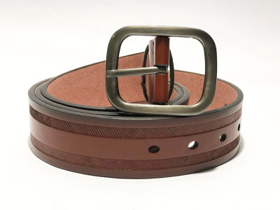 

OODI Men Casual Brown Genuine Leather Belt