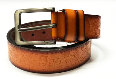 

OODI Men Casual Tan Genuine Leather Belt