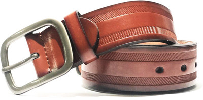 

OODI Men Casual Brown Genuine Leather Belt