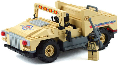 

Planet of Toys H2 Military Humvee Building Block(Multicolor)