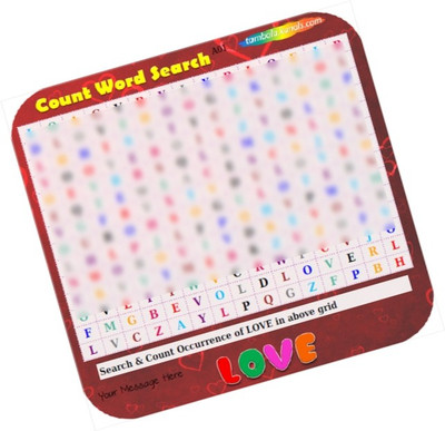 PartyStuff Love Count Word Search - Count Word Search in Paper Games (18 Cards) Party & Fun Board Game