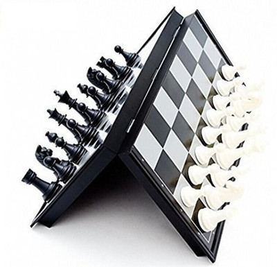 

spincart Mini Magnetic Travel Chess Board Set with Folding Board For Adult And Kids 10 inch Chess Board(Black, White)