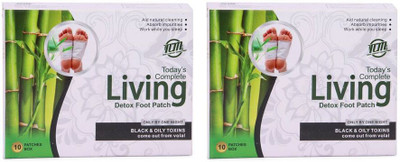 

TCM Complete Living Detox Foot Patch Black & Oily Toxins Come Out From Volal. Pack of 2(10 ml)