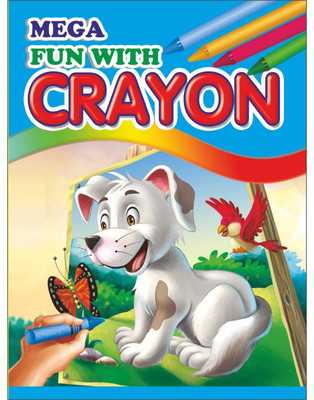 Mega Fun with Crayons - Colouring Book(English, Paperback, Shanti Publications)