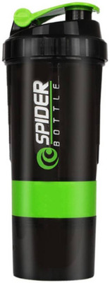 

UDAK GOOD QUALITY 500 Ml GREEN SPIDER PROTEIN SHAKER BOTTLE / GYM BOTTLE 500 Shaker(Pack of 1, Green), Black