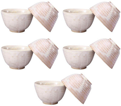 

caffeine Dining Dessert Bowl in Cream Studio (1 pc) Ceramic Bowl Set(White, Pack of 10)