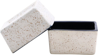 

caffeine Dip Ceramic Bowl Set(White, Black, Pack of 2)