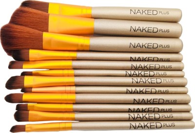 NAKED PLUS Cosmetics Makeup Brush Set with Storage Box(Pack of 12)
