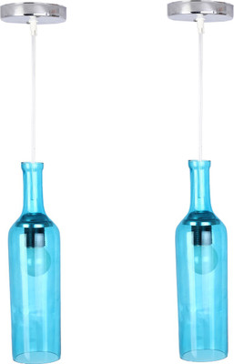 AFAST Trendy Degsiner Pandent Ceiling Lamp Light Of Colorful Glass (Set Of Two)-Bh21 Pendant Lamp Ceiling Lamp(Blue)