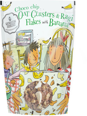 

Monsoon Harvest Choco Chip Oats Clusters and Ragi Flakes with Banana, 350g(350 g, Pouch)