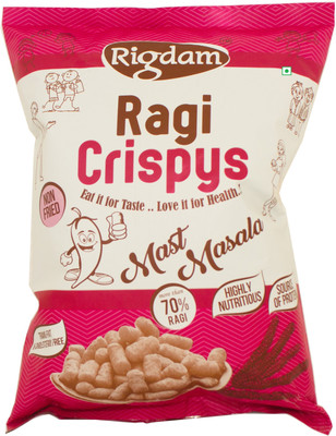 

Rigdam Ragi(Finger Millet) Roasted Crispys Masala (Pack of 4 - Each 125gm) Chips(500 g)