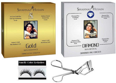 

Fancify Eyelashes With Eyelashes Curler and Shahnaz Hussain Gold And Diamond Facial Kit(Set of 4)