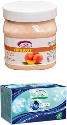 

Pink Root APRICOT SCRUB 500ML WITH NATURENCE OXY RICH BLEACH 230G(Set of 2)