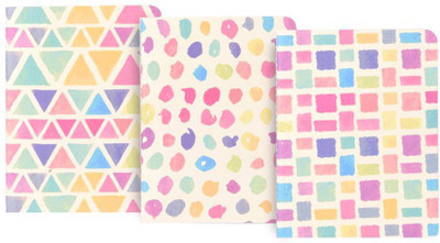 

Doodle Assorted Notebook(Set of 3 Finger Prints Diaries, Soft Paper Cover Notebooks, (6.25" X 4.95"), Multicolor, Pack of 3)