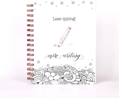 

Doodle Regular Notebook(Ink Story Notebook Diary, Wiro Hardbound, 160 Single Ruled pages, 80 GSM, Gift for Friends, Birthday gift, Gift for Girlfriend, Multicolor)