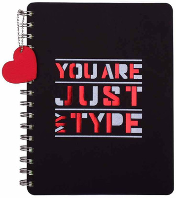 

Doodle Book-size Diary(Love Struck Spiral Bound Diary Notebook, Gift for Girlfriend, Gift for Boyfriend, Birthday/ Anniversary Gift single ruled 192 pages, 80 GSM, Black)