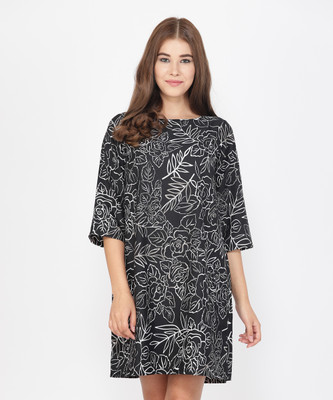 PROVOGUE Women A-line White, Black Dress