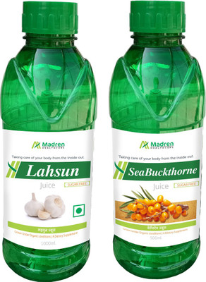 

Madren Healthcare Lahsun 1 Ltr & Sea Buckthorne Juice 500 ml(2 x 750 ml)