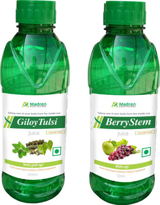 

Madren Healthcare Giloy Tulsi 1 Ltr & Berry Stem Juice 500 ml(2 x 750 ml)