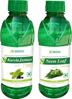 

Madren Healthcare Karela Jamun 1 Ltr & Neem Juice 1 Ltr(2 x 1000 ml)