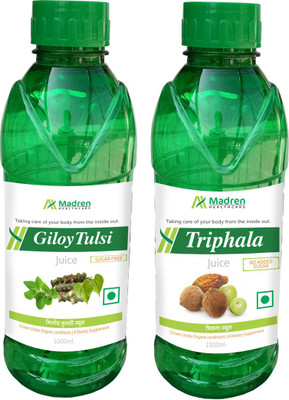 

Madren Healthcare Aloevera 1 Ltr & Triphala Juice 1 Ltr(2 x 1000 ml)