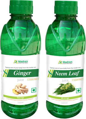 

Madren Healthcare Ginger 1 Ltr & Neem Juice 1 Ltr(2 x 1000 ml)