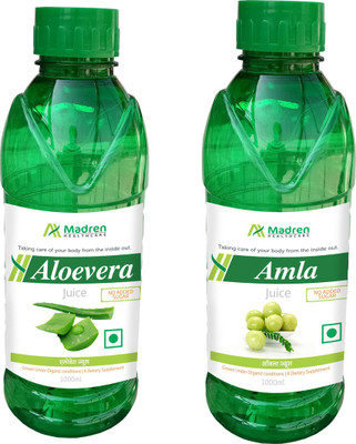 

Madren Healthcare Aloevera 1 Ltr & Amla Juice 1 Ltr(2 x 1000 ml)
