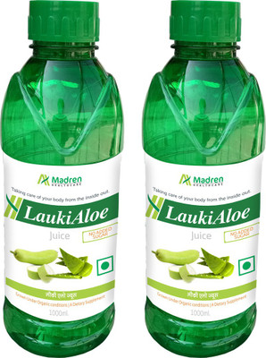 

Madren Healthcare Lauki Aloe 1 Ltr PACK OF 2 COMBO(2 x 1000 ml)