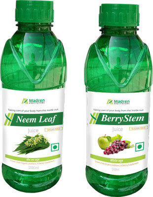 

Madren Healthcare Neem 1 Ltr & Berry Stem Juice 500 ml(2 x 750 ml)