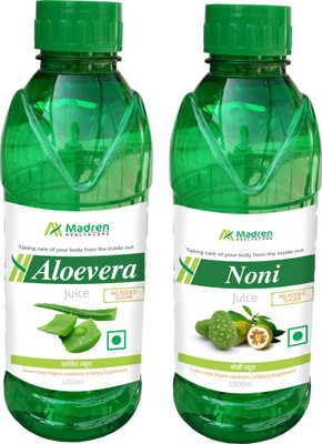 

Madren Healthcare Aloevera 1 Ltr & Noni Juice 1 Ltr(2 x 1000 ml)