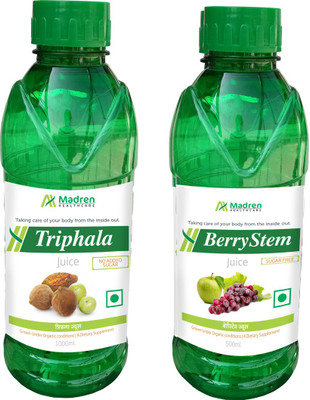 

Madren Healthcare Triphala 1 Ltr & Berry Stem Juice 500 ml(2 x 750 ml)