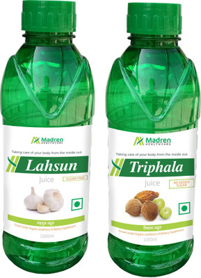 

Madren Healthcare Lahsun 1 Ltr & Triphala Juice 1 Ltr(2 x 1000 ml)