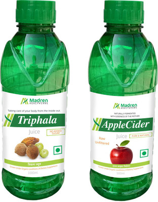 

Madren Healthcare Triphala 1 Ltr & Apple Cider Vinegar 500ml(2 x 750 ml)