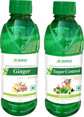 

Madren Healthcare Ginger 1 Ltr & Sugar Control Juice 1 Ltr(2 x 1000 ml)