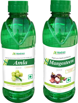 

Madren Healthcare Amla 1 Ltr & Mangosteen Juice 500 ml(2 x 750 ml)