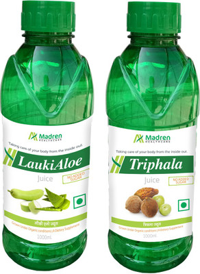 

Madren Healthcare Lauki Aloe 1 Ltr & Triphala Juice 1 Ltr(2 x 1000 ml)