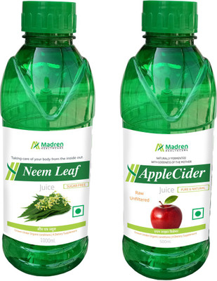 

Madren Healthcare Neem 1 Ltr & Apple Cider Vinegar 500ml(2 x 750 ml)