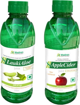 

Madren Healthcare Lauki Aloe 1 Ltr & Apple Cider Vinegar 500ml(2 x 750 ml)