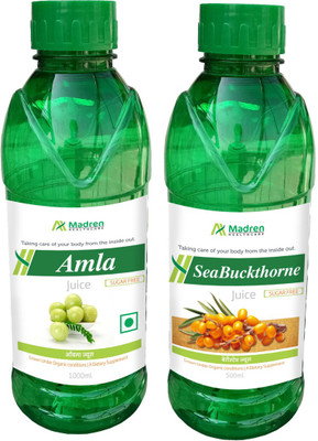 

Madren Healthcare Amla 1 Ltr & Sea Buckthorne Juice 500 ml(2 x 750 ml)