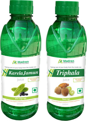 

Madren Healthcare Karela Jamun 1 Ltr & Triphala Juice 1 Ltr(2 x 1000 ml)