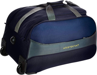 

Aristocrat Draft duffle trolly 54 cms small cabin size Duffel Strolley Bag(Blue)