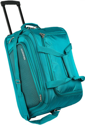 

American Tourister (Expandable) Vie Duffel Strolley Bag(Blue)
