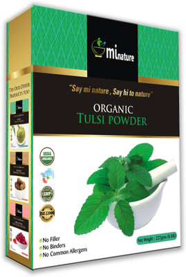 

mi nature USDA Certified Organic Tulsi Leaves Powder (Ocimum Sanctum)(227 g)